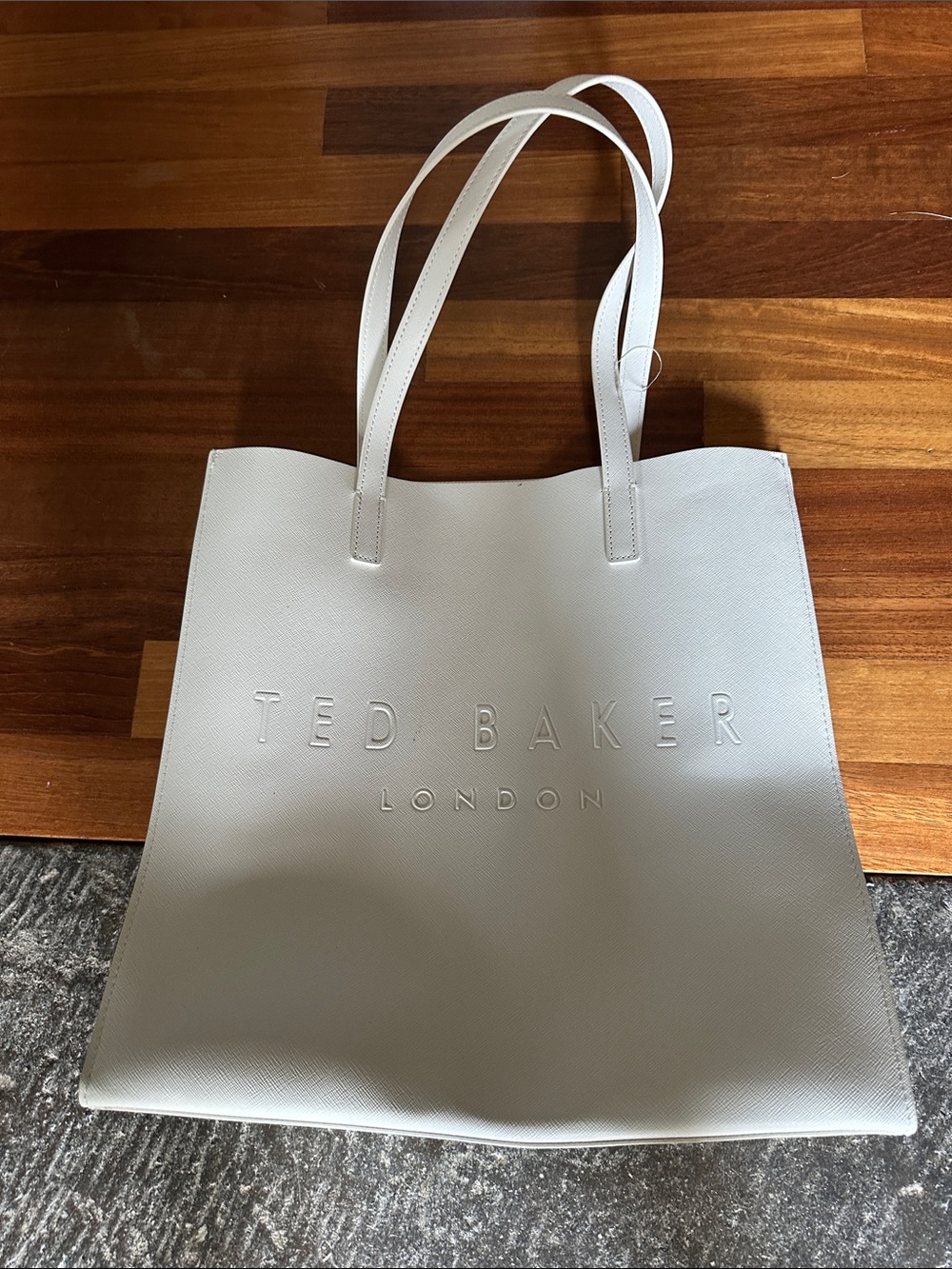 Ted Baker Cream Embossed Logo Tote